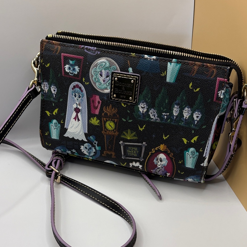 Dooney & Bourke Spooky Crossbody Bag - Black and Purple